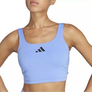 NWOT adidas Women's Optime Workout Light Support Bra Tank Size S Fun Twist Back